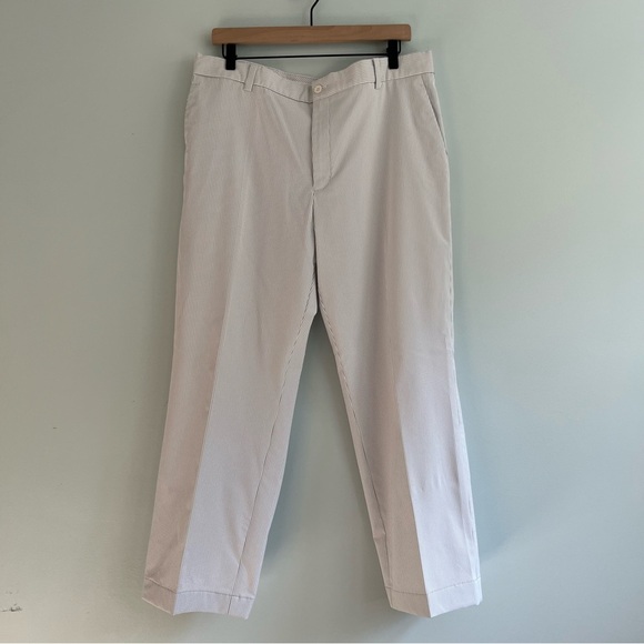 Nike Golf Dry Fit Pants 36/32 NWOT Gray White Stripe - Picture 1 of 9